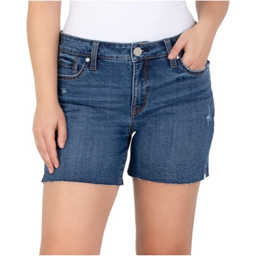 Seven7 Womens 5" Inseam Cut Hem Weekend Denim Short Wildfire NWT - Picture 1 of 4